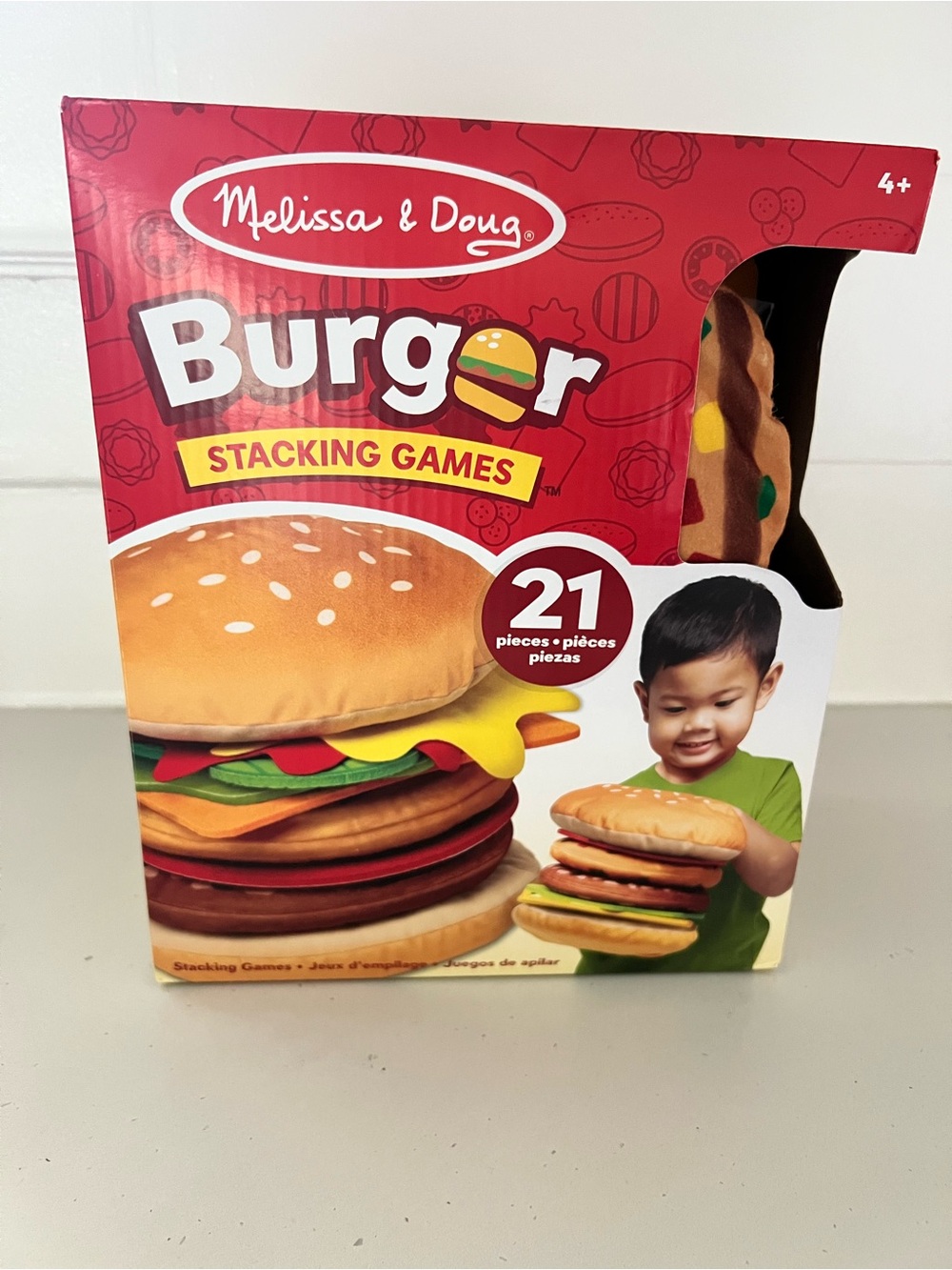 NWT Melissa & Doug Burger Stacking Game